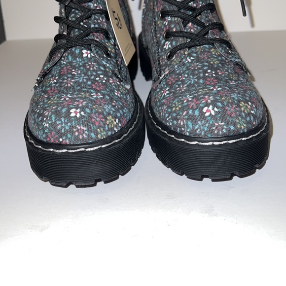 Sincerely Jules Harley Floral Combat Boots Size - Picture 4 of 8